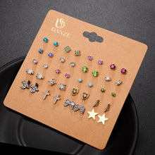 FREE 20 Pairs Pack Set Mixed Stud Earrings