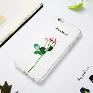 FREE Flower Patterned Phone Case For iPhone 6 6s 7 Plus 8 Plus X 10