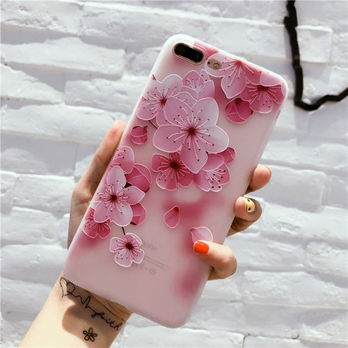 FREE Flower Pattern Phone Cases For iPhone 6 6s 7 8 Plus