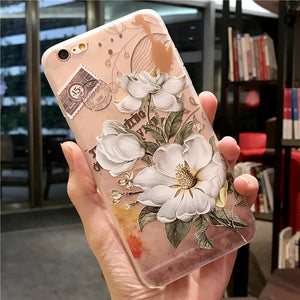 FREE Flower Pattern Phone Cases For iPhone 6 6s 7 8 Plus